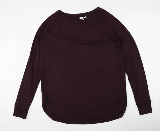 Gap Womens Purple Round Neck  Polyester Pullover Jumper Size S