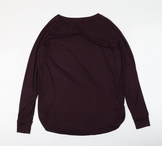 Gap Womens Purple Round Neck  Polyester Pullover Jumper Size S