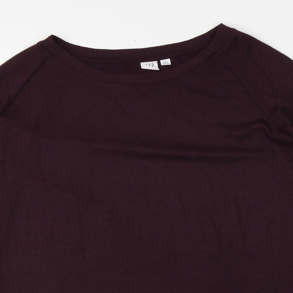 Gap Womens Purple Round Neck  Polyester Pullover Jumper Size S