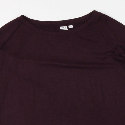Gap Womens Purple Round Neck  Polyester Pullover Jumper Size S