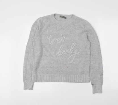 Womens UK Size M Oasis Grey Pullover Jumper