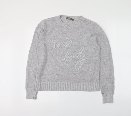 Womens UK Size M Oasis Grey Pullover Jumper
