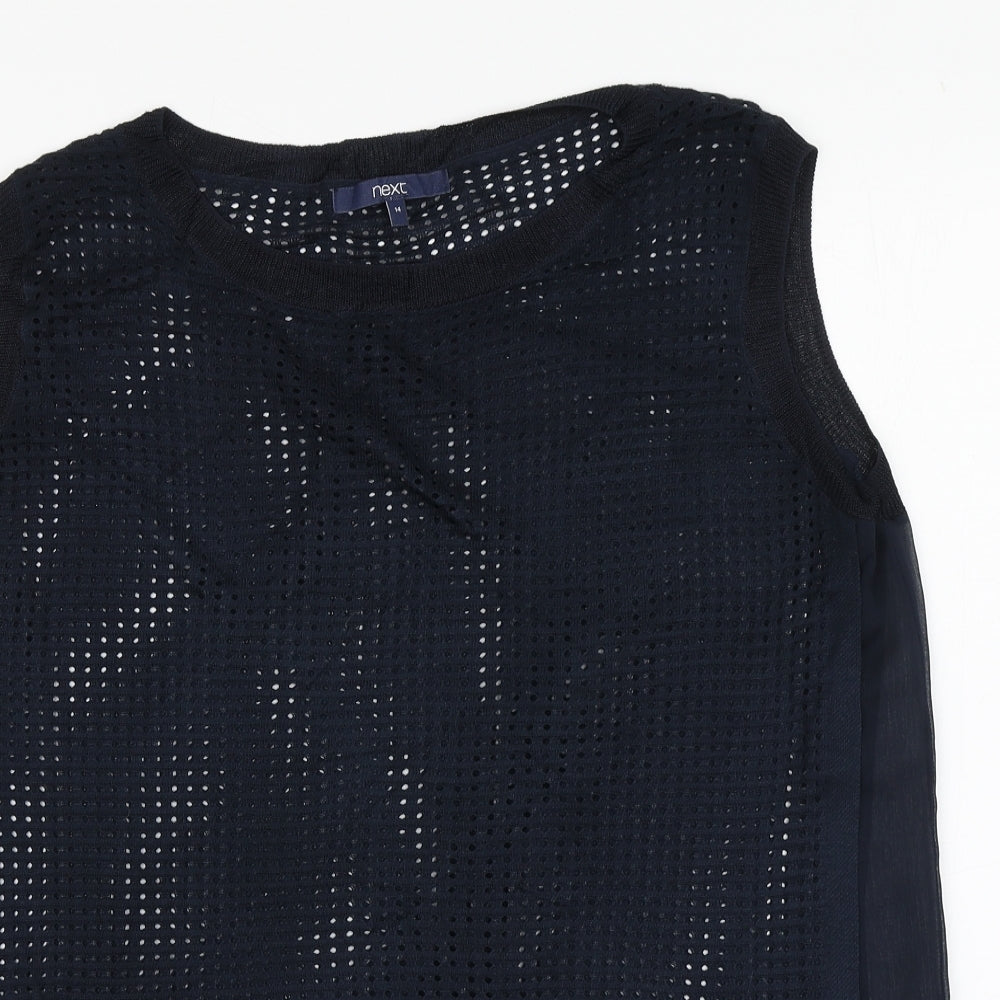 Womens UK Size 14 NEXT Blue Basic T-Shirt