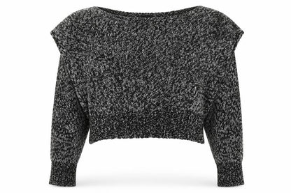 New Look Womens Black Round Neck  Acrylic Pullover Jumper Size S