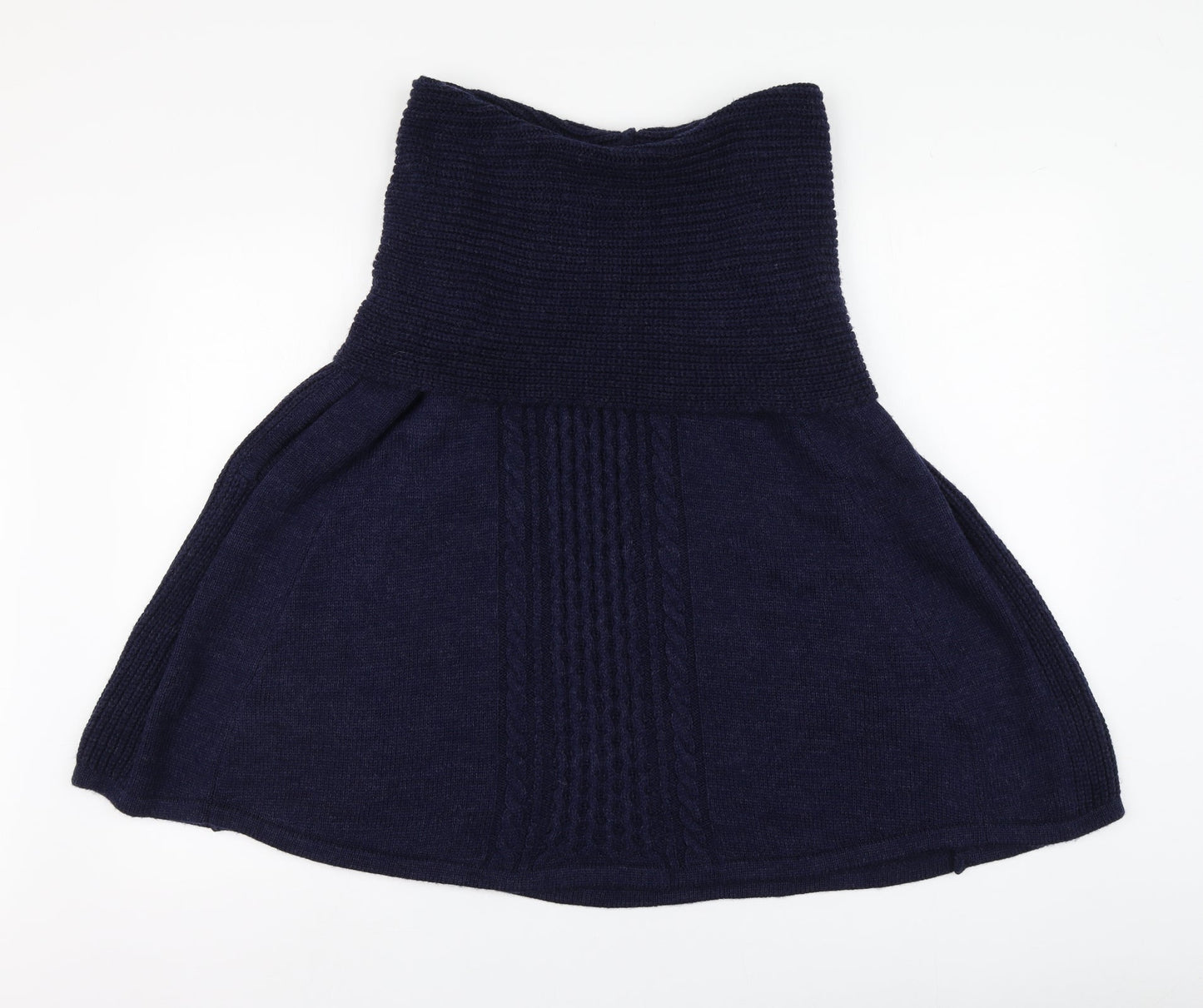 TU Womens Blue Roll Neck  Acrylic Pullover Jumper Size M