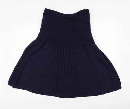 TU Womens Blue Roll Neck  Acrylic Pullover Jumper Size M