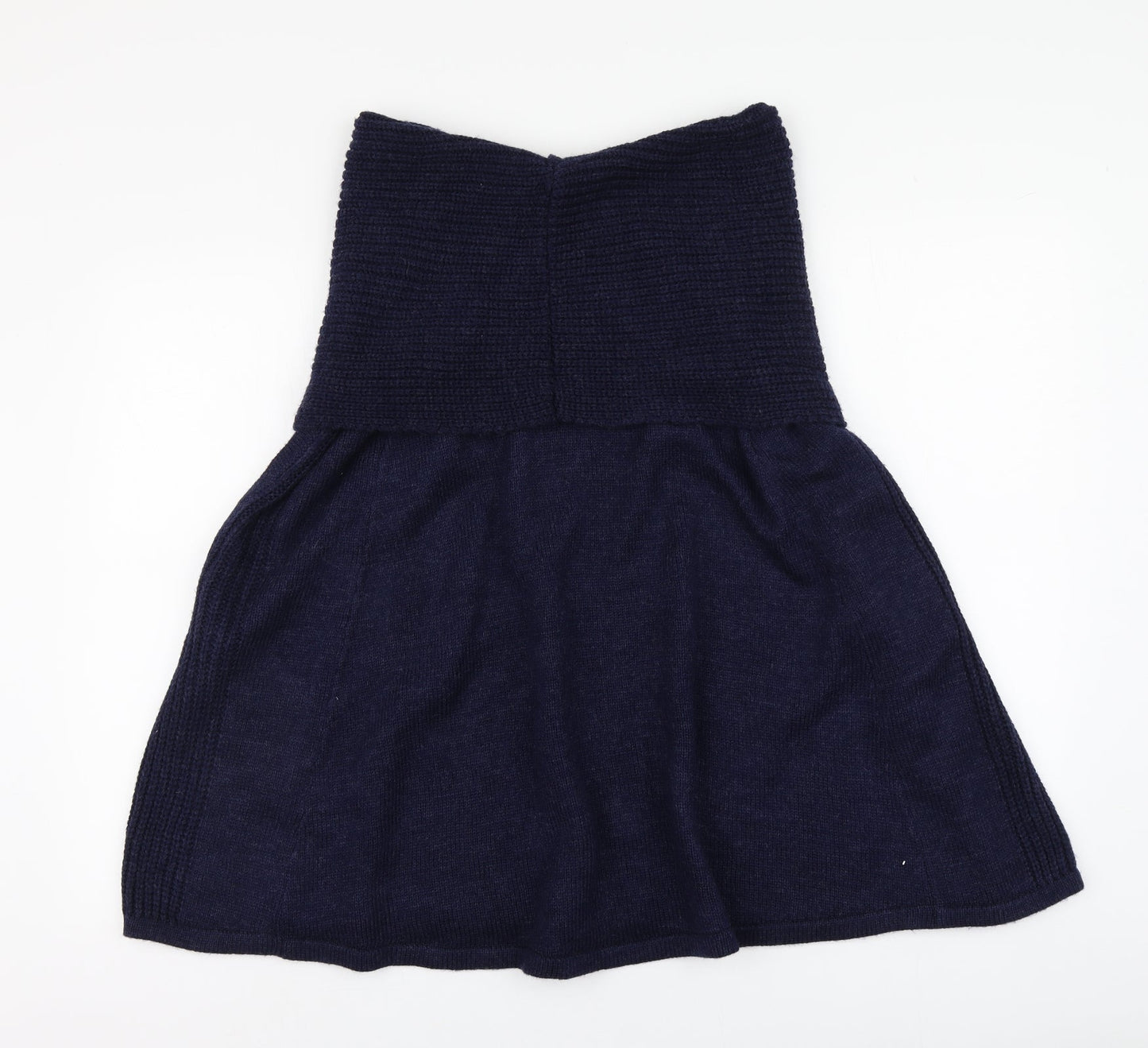 TU Womens Blue Roll Neck  Acrylic Pullover Jumper Size M