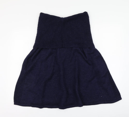 TU Womens Blue Roll Neck  Acrylic Pullover Jumper Size M