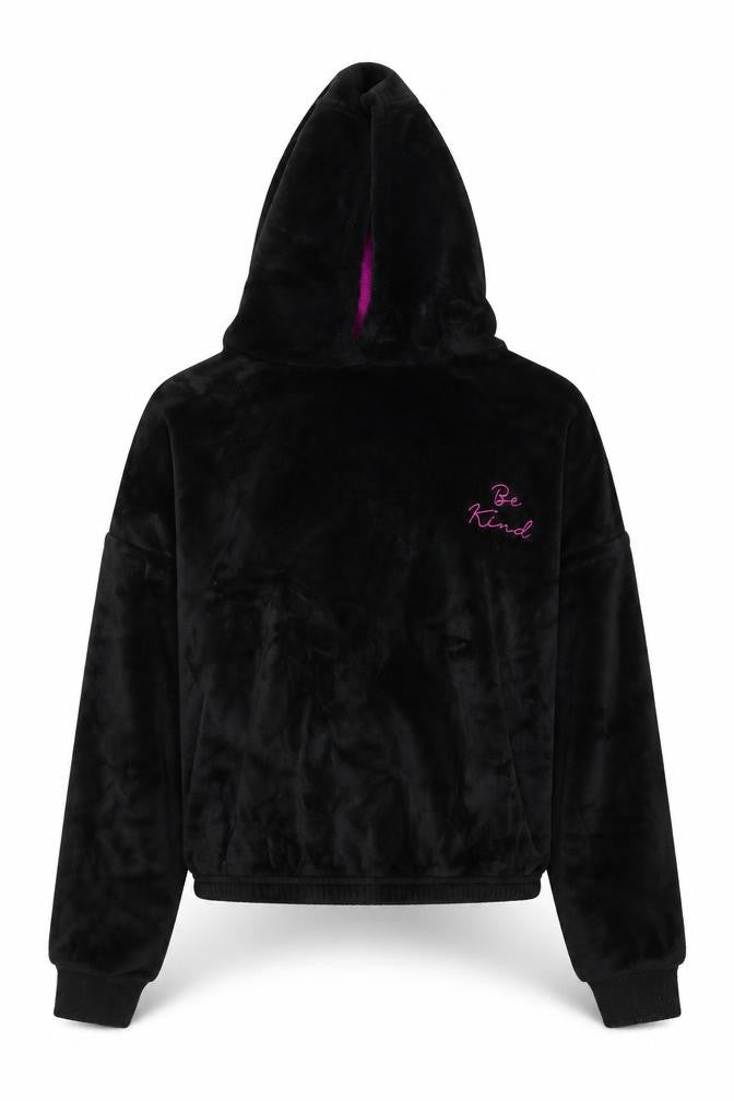 Dunnes Girls Black  Polyester Pullover Hoodie Size XS