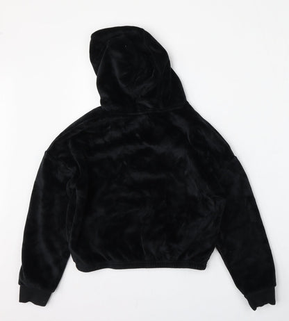 Dunnes Stores Girls Black  Polyester Pullover Hoodie Size XS