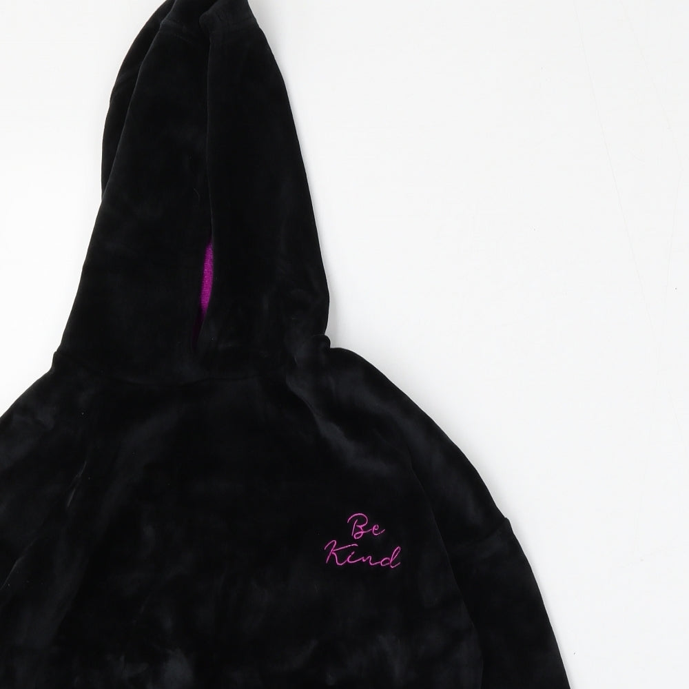 Dunnes Stores Girls Black  Polyester Pullover Hoodie Size XS