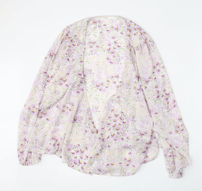 Womens UK Size L H&M Purple Cardigan Jumper