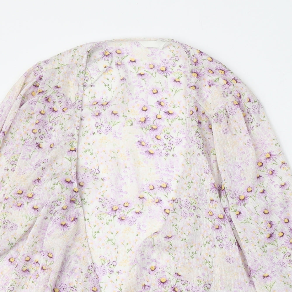 Womens UK Size L H&M Purple Cardigan Jumper