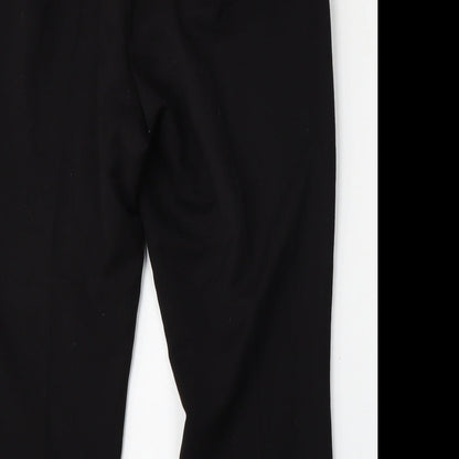 F&F Womens Black  Polyester Trousers  Size 14 L24 in Regular Hook & Eye