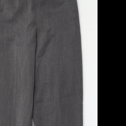 BASSINI Womens Grey  Polyester Trousers  Size 32 L28 in Regular