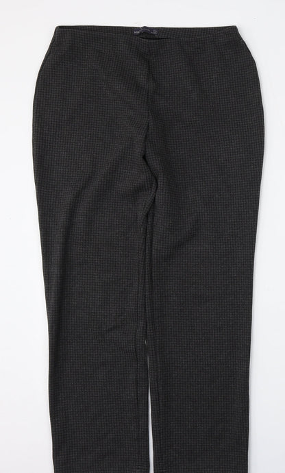 Womens UK Size 12 Marks and Spencer Regular Fit  Grey Trousers