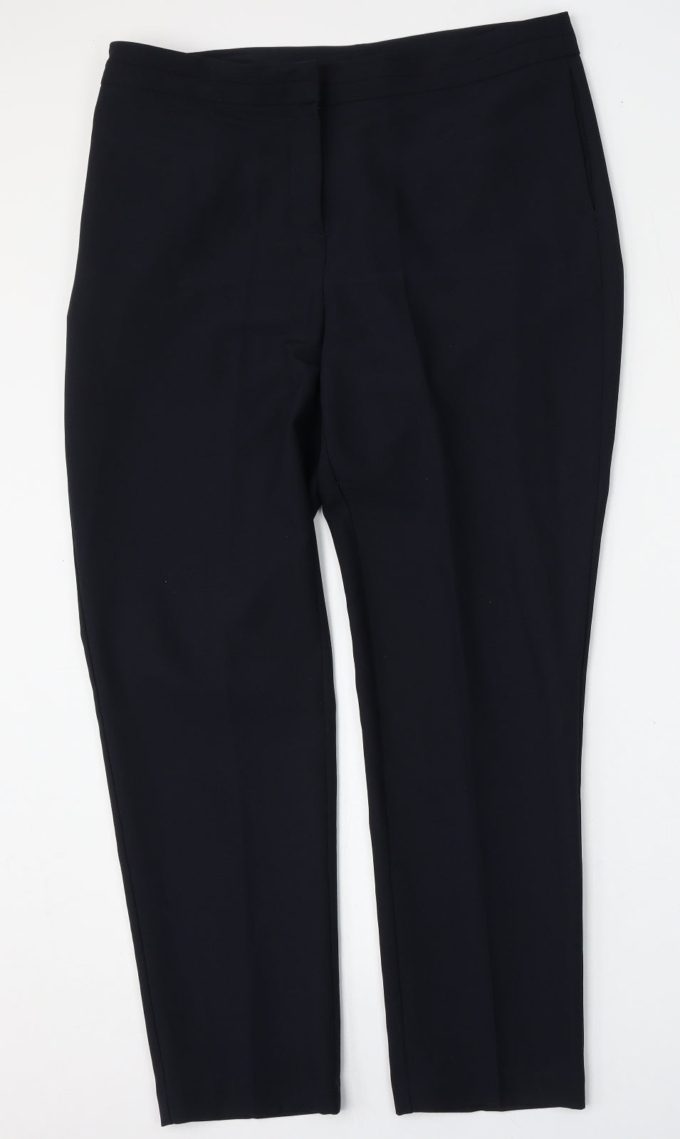 Bonmarché Womens Blue  Polyester Trousers  Size 14 L30 in Regular