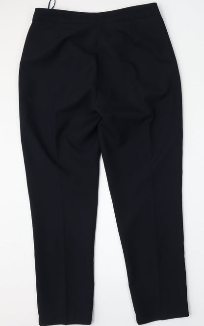 Bonmarché Womens Blue  Polyester Trousers  Size 14 L30 in Regular