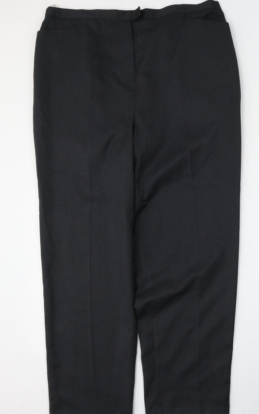 essence Womens Grey  Polyester Trousers  Size 20 L32 in Regular