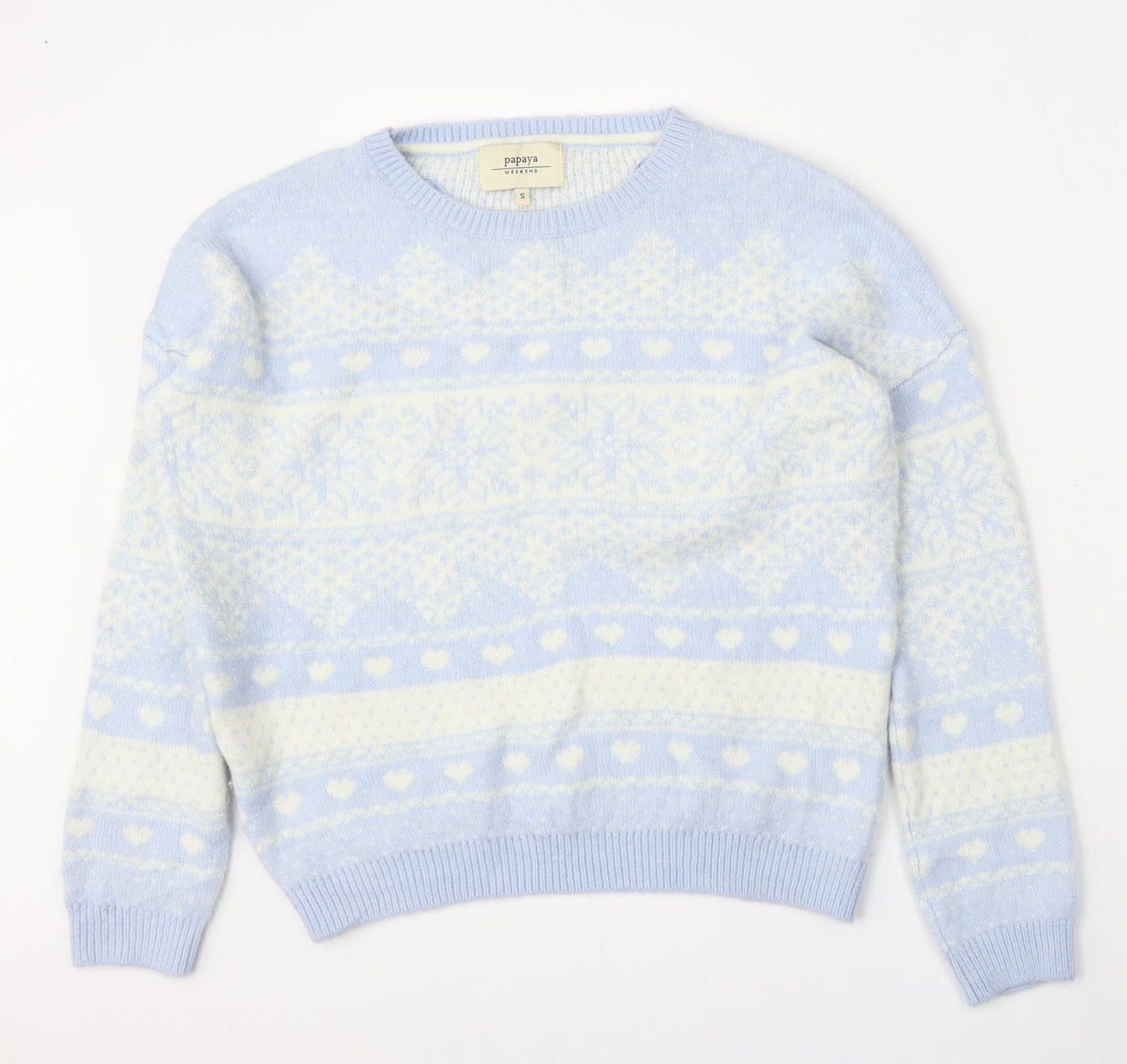 Womens UK Size S Matalan Blue Pullover Jumper