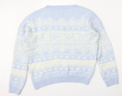 Womens UK Size S Matalan Blue Pullover Jumper
