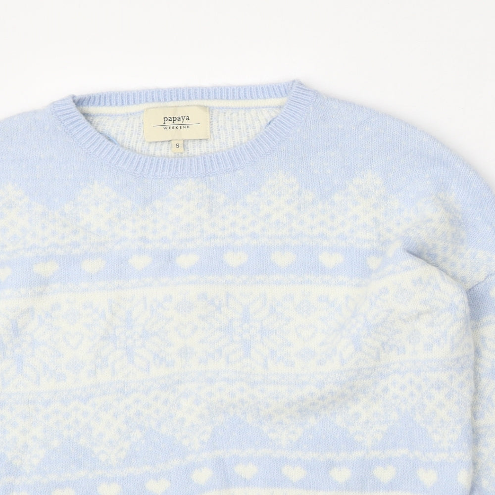 Womens UK Size S Matalan Blue Pullover Jumper