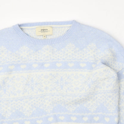 Womens UK Size S Matalan Blue Pullover Jumper
