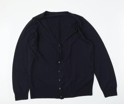 Womens UK Size M Preworn Blue Cardigan Jumper