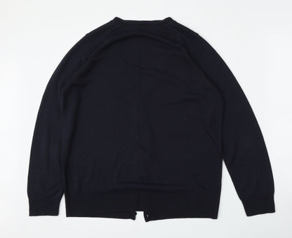Womens UK Size M Preworn Blue Cardigan Jumper