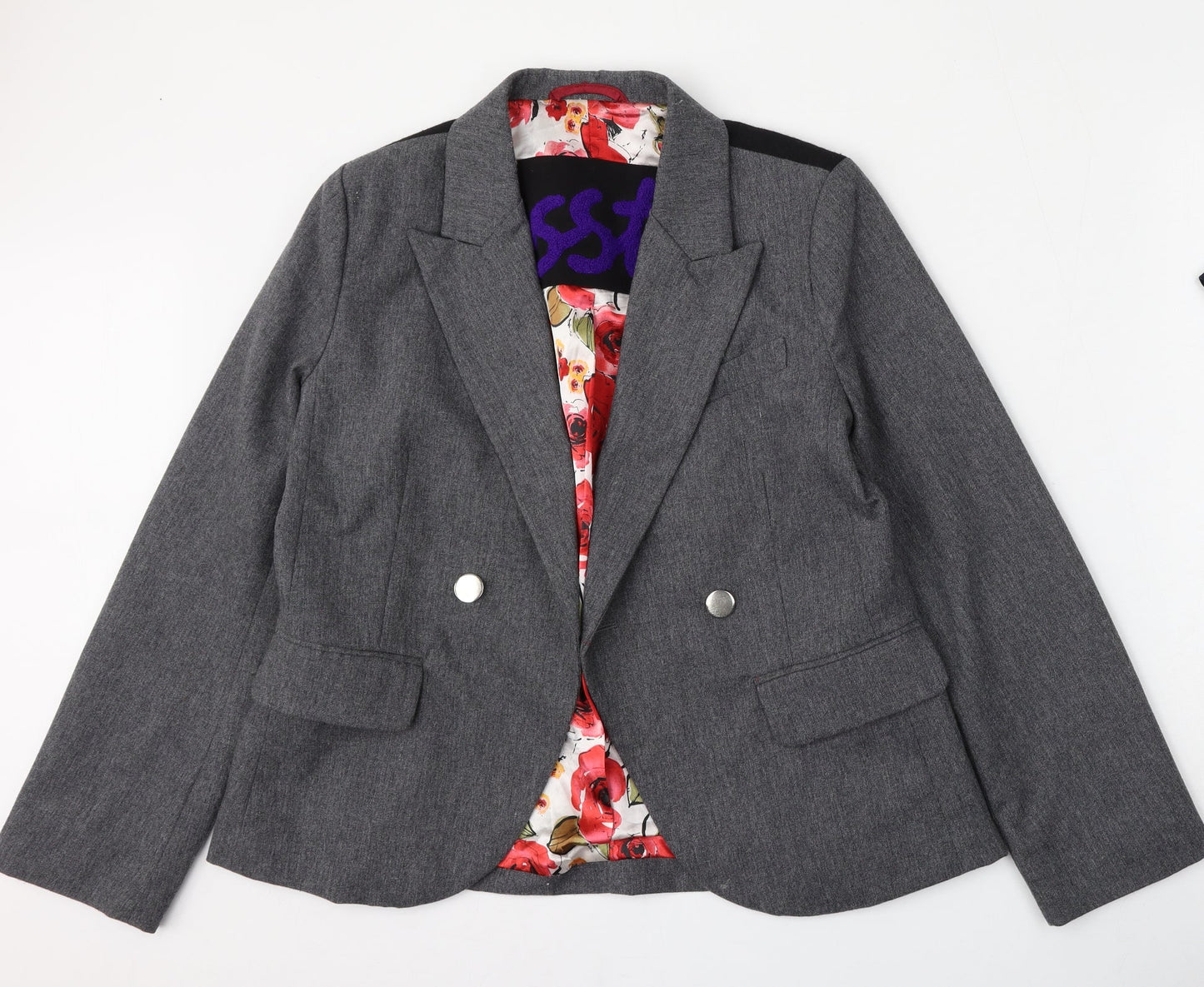 Laundry Industry Womens Grey  Wool Jacket Blazer Size M