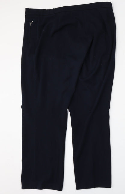 Womens UK Size 14 Marks and Spencer Regular Fit  Blue Trousers