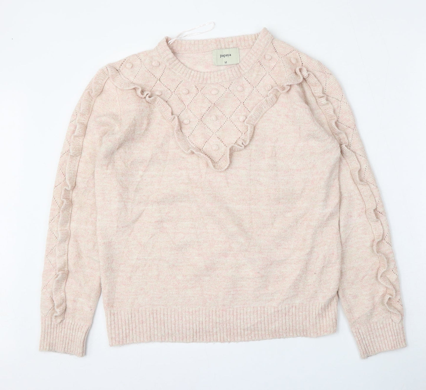 Womens UK Size M Matalan Pink Pullover Jumper