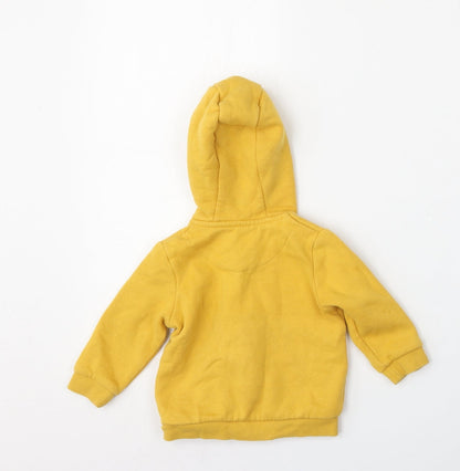 F&F Boys Yellow  Cotton Full Zip Jumper Size 3-6 Months  Zip