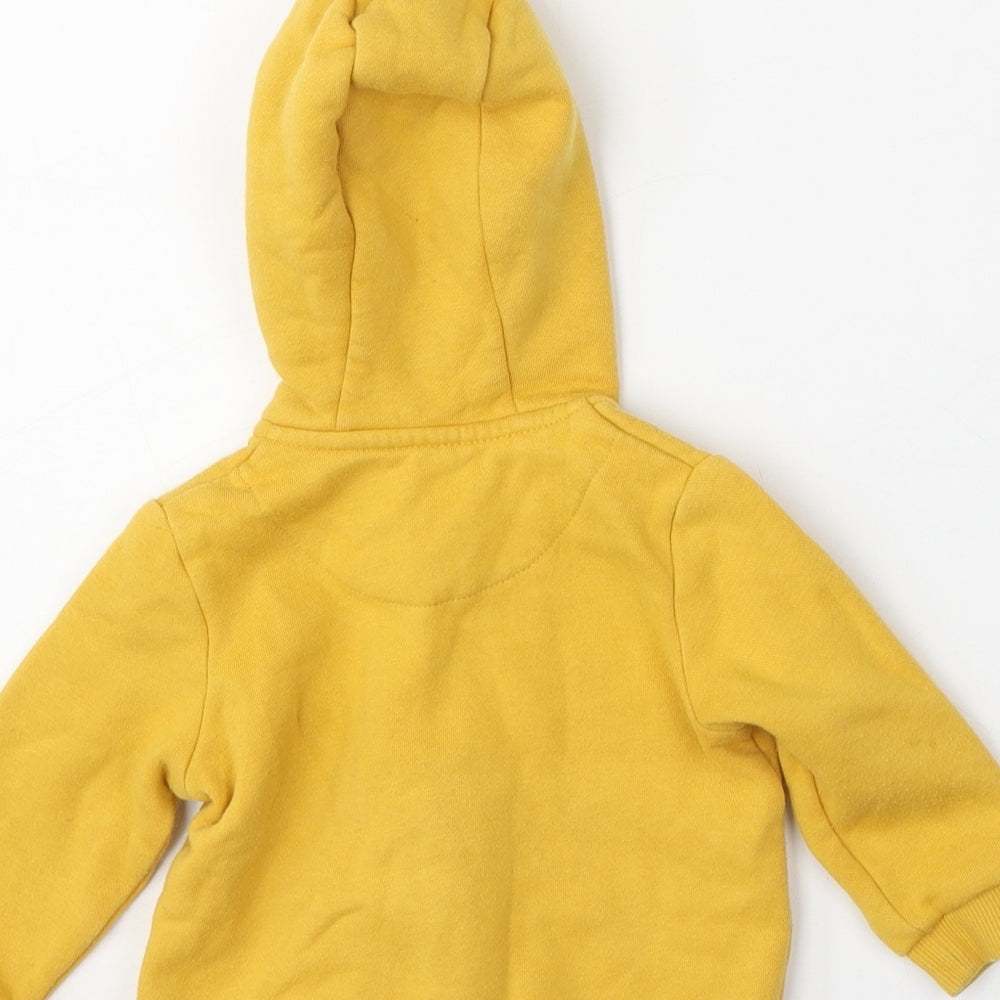 F&F Boys Yellow  Cotton Full Zip Jumper Size 3-6 Months  Zip