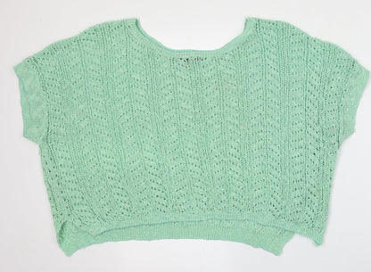 Womens UK Size L New Look Green Pullover Jumper