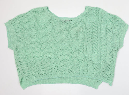 Womens UK Size L New Look Green Pullover Jumper