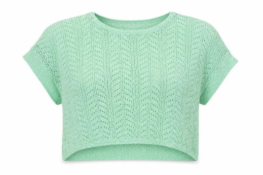 Front view of New Look women’s green round neck polyester jumper, size L