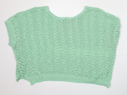 Womens UK Size L New Look Green Pullover Jumper