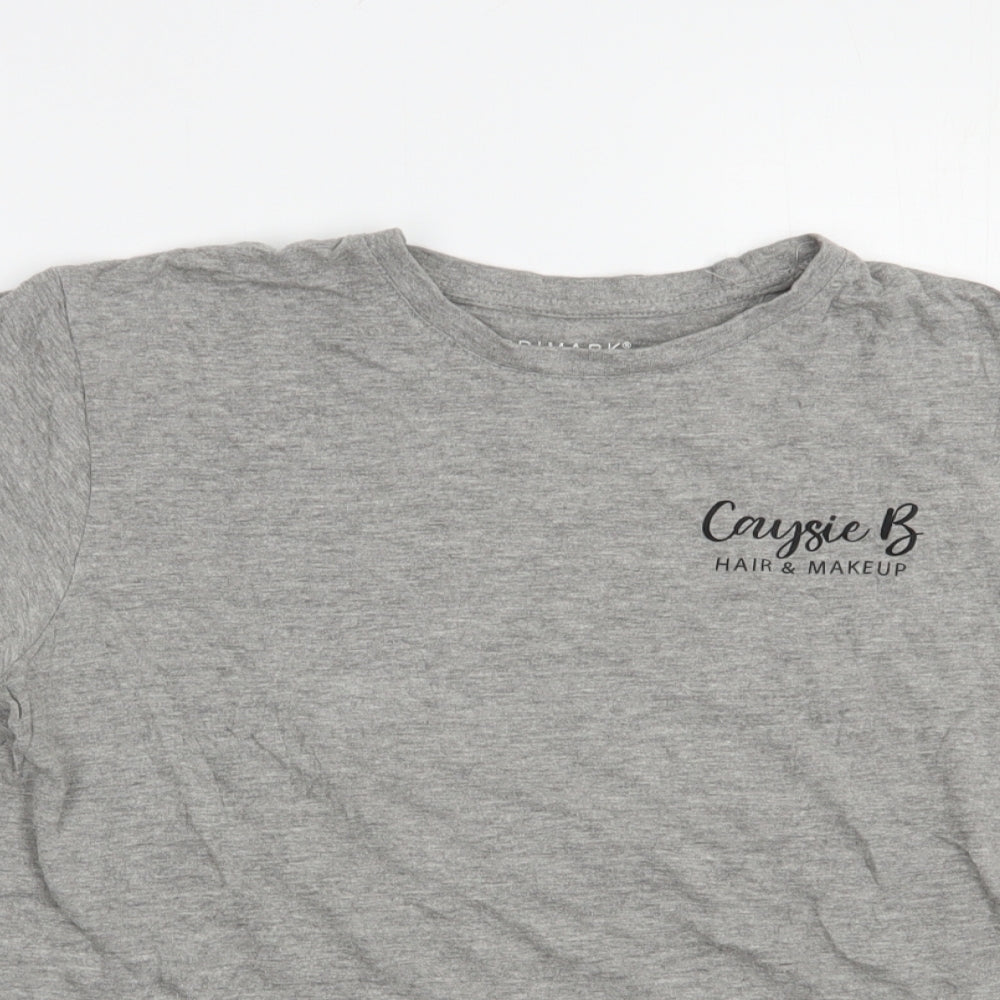 Primark Womens Grey  Cotton Basic T-Shirt Size S Crew Neck