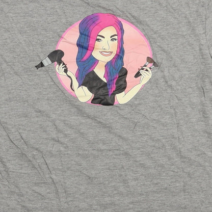 Primark Womens Grey  Cotton Basic T-Shirt Size S Crew Neck