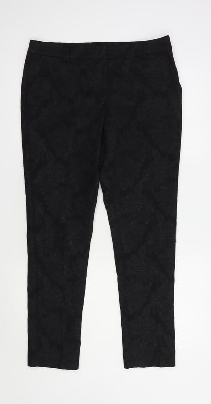 Womens UK Size 10 NEXT Regular Fit Dress Pants Black Trousers