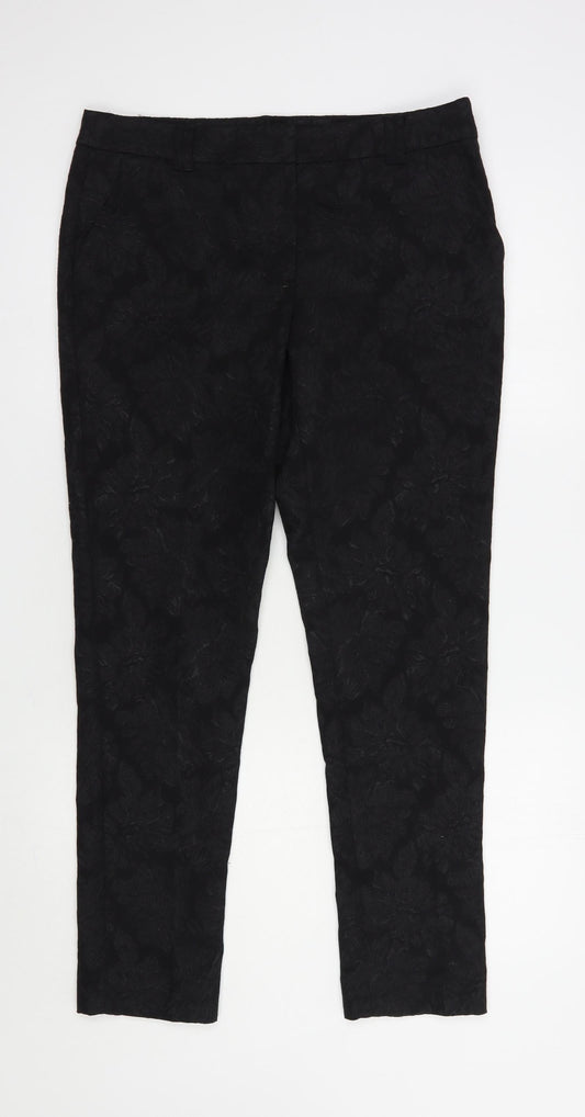 Womens UK Size 10 NEXT Regular Fit Dress Pants Black Trousers
