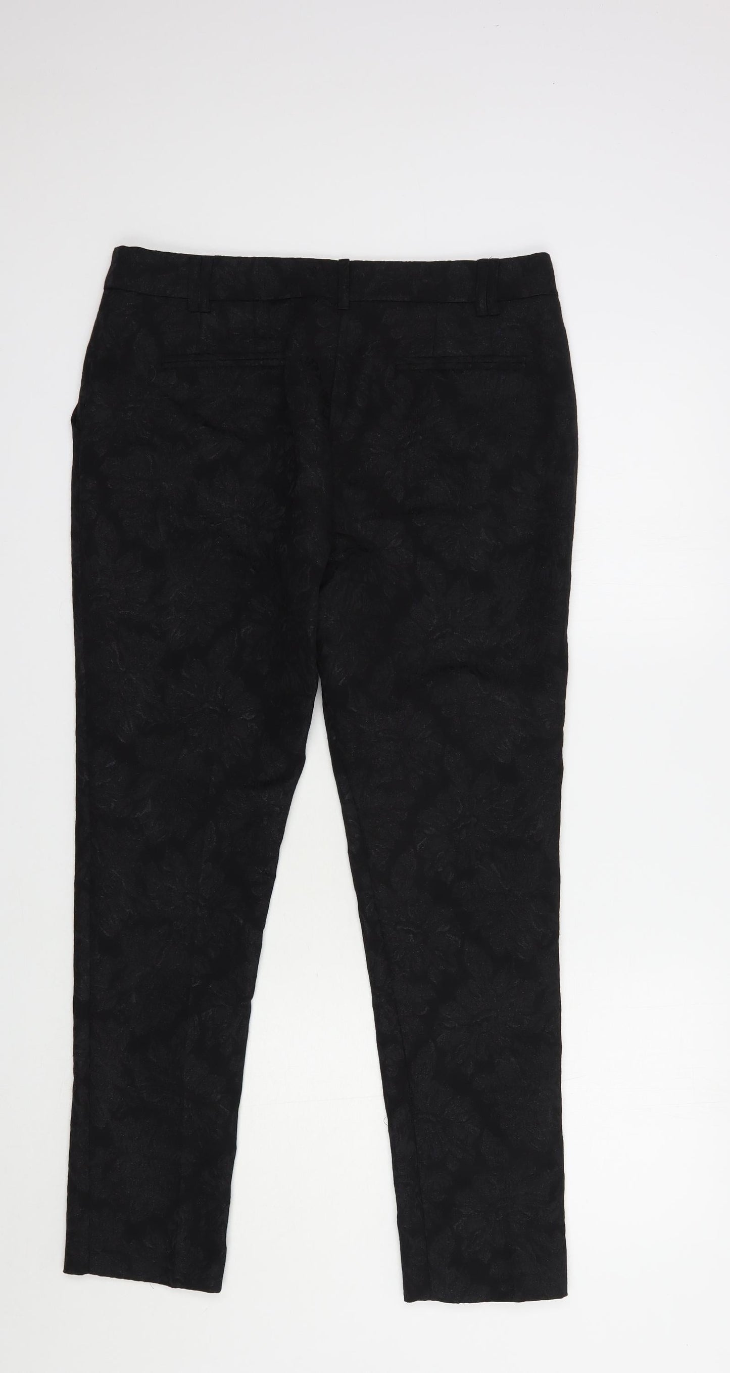 Womens UK Size 10 NEXT Regular Fit Dress Pants Black Trousers