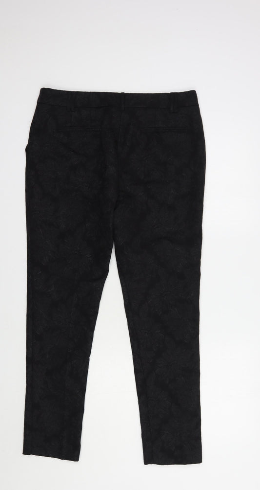 Womens UK Size 10 NEXT Regular Fit Dress Pants Black Trousers