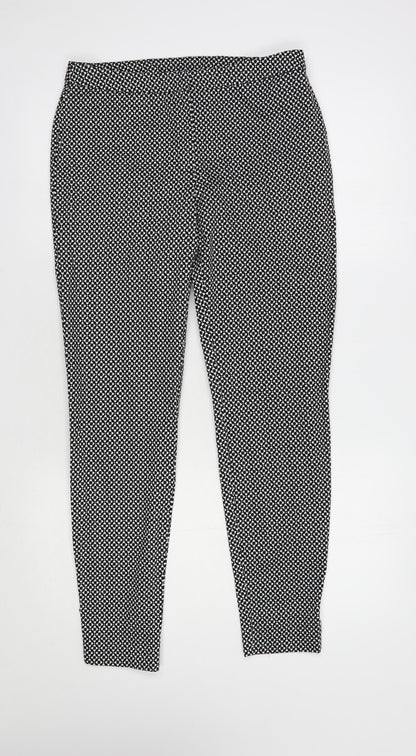 Womens UK Size 10 New Look Regular Fit Chino Black Trousers