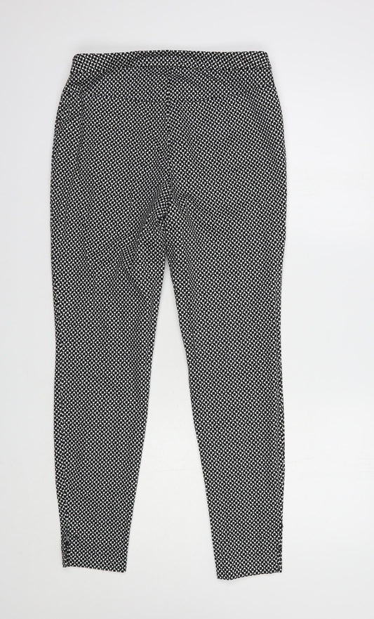 Womens UK Size 10 New Look Regular Fit Chino Black Trousers