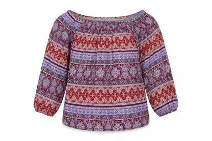 Womens UK Size 12 New Look Multicoloured Basic Blouse