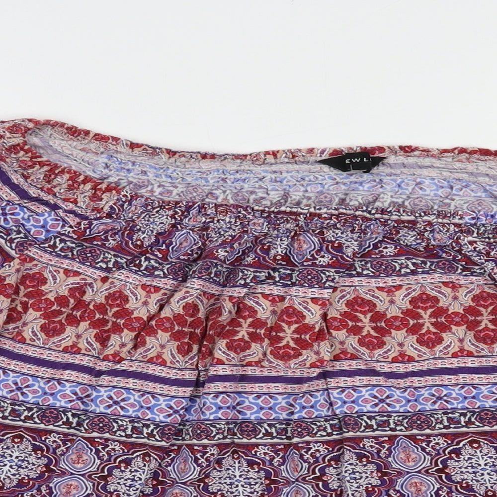Womens UK Size 12 New Look Multicoloured Basic Blouse