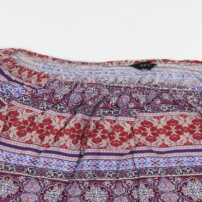 Womens UK Size 12 New Look Multicoloured Basic Blouse