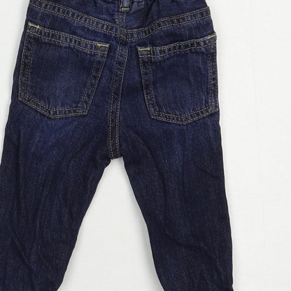 Gap Baby Blue  Cotton Jogger Jeans Size 3-6 Months  Button